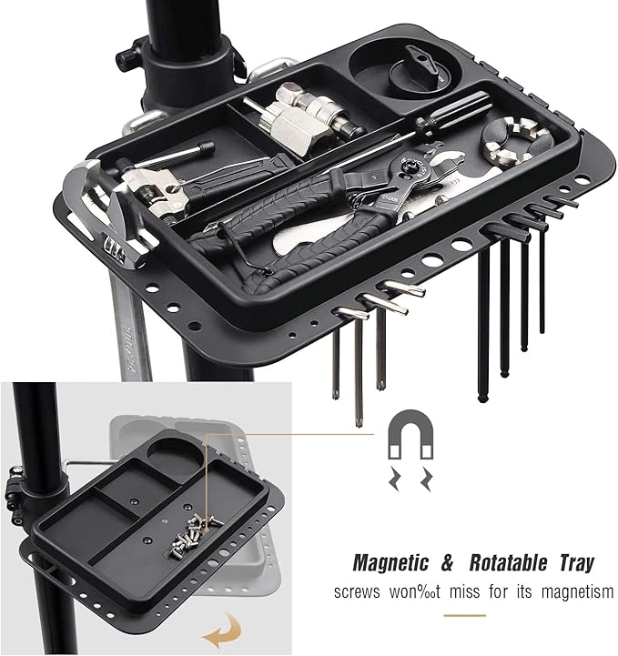 CXWXC Bike Repair Stand -Shop Home Bicycle Mechanic Maintenance Rack- Bike Workstands for Mountain Bike and Road Bike (D:Black Blue)-StrideForce Fitness