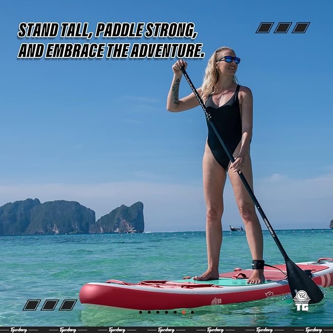 Inflatable Paddle Board with Premium SUP Board Accessories, Allround Paddle Boards for Adults/Kids,Stand Up Paddle Board Defender Collection-StrideForce Fitness