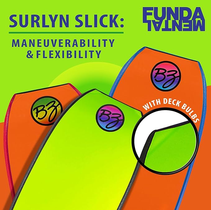 BZ Bodyboards - Fundamental Bodyboard - Advanced Riders - Zero-G Polypro Core - Surlyn Slick - 8LB H-Cell Deck - Crescent Tail - Advanced Riders, Superior Performance-StrideForce Fitness