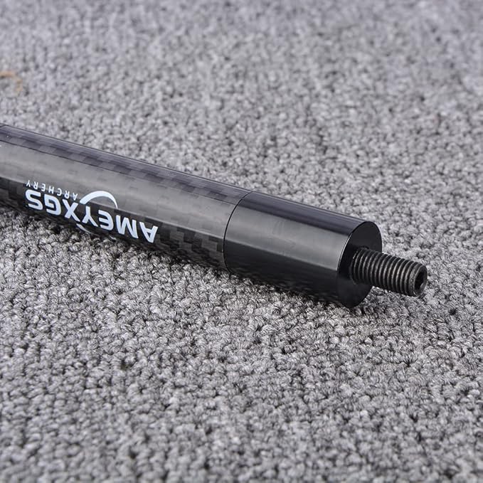 AMEYXGS 6/8/10/12 Inch Archery Bow Stabilizer Carbon Fiber Balance Bar Rod Side Rod Stabilizer Dampen Weight for Compound Bow Recurve Bow Accessory-StrideForce Fitness