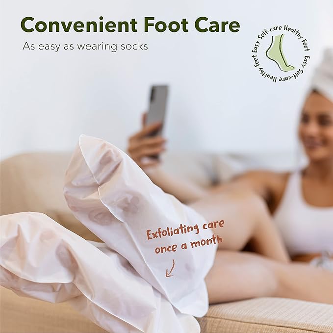 Purederm Shiny & Soft Foot Peeling Mask (6 pack) - For smooth and moist baby skin with Exfoliating peel off Calluses, Dry Skin, Cracked Heels - Men and Women-StrideForce Fitness