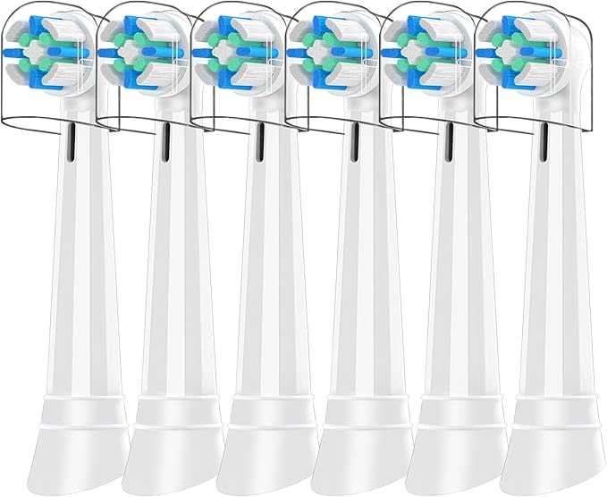 IO Replacement Heads Compatible with Braun Oral B iO 2/3/4/5/6/7/8/9/10 Series Electric Toothbrushes, IO Brush Heads Compatible with Oral B iO for Teeth Clean (6 White)