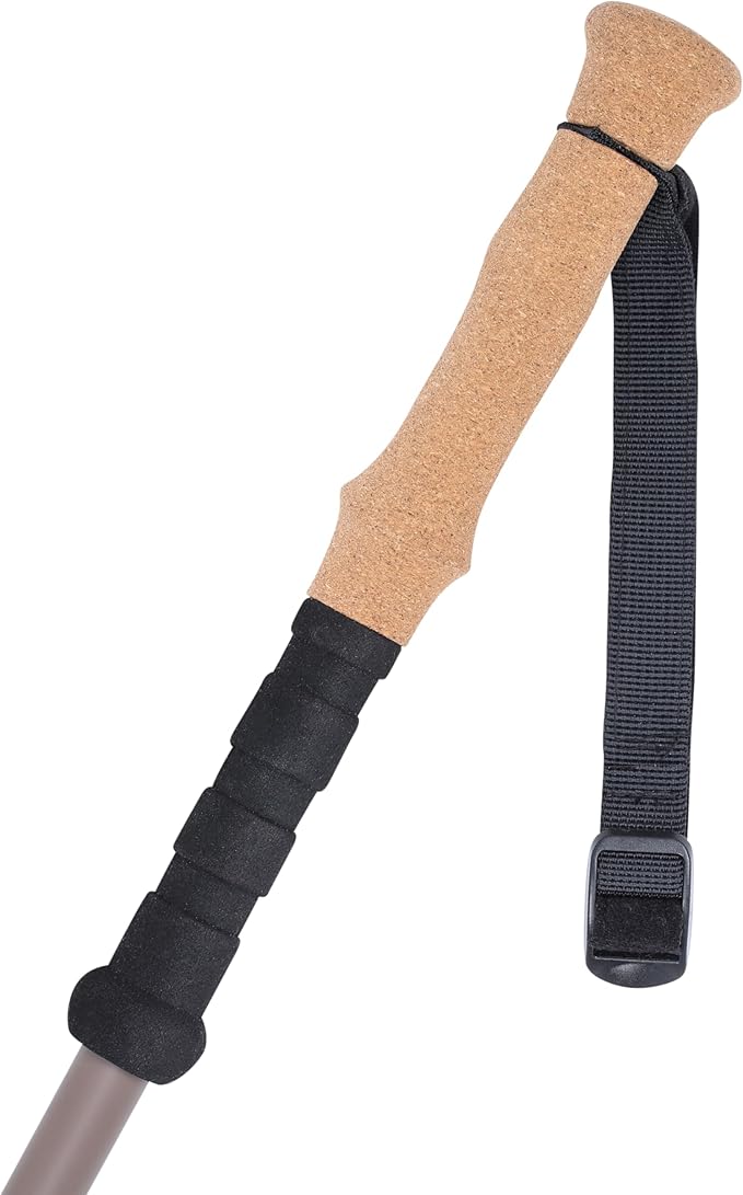 Cascade Mountain Tech Trekking Poles - Carbon Fiber Monopod Walking or Hiking Sticks with with Accessories Mount and Adjustable Quick Locks-StrideForce Fitness