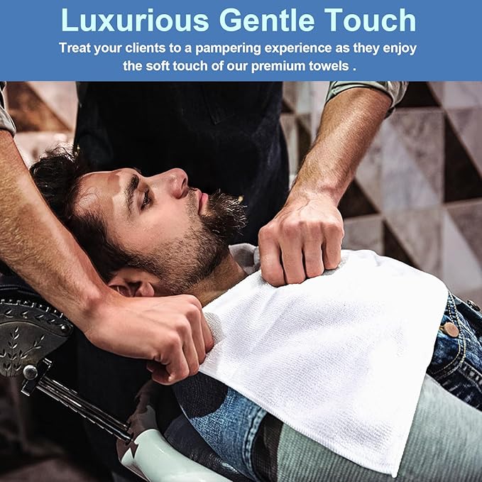 24 Pack Hand Towels Set - Highly Absorbent and Quick Drying Microfiber Gym Towels, Premium Wash Cloths for Bathroom, Salon, Gym, Shower, Hotel, and Spa - 16x27 inch (White)-StrideForce Fitness