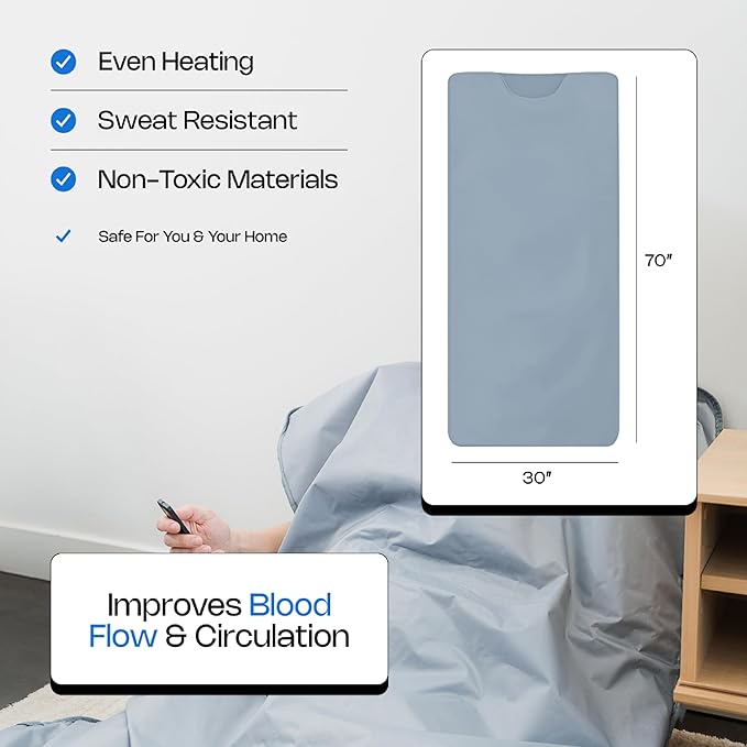 Angora Brands Sauna Blankets for Home Use - Sauna Wrap Full Body - Personal Sauna - Versatile Sauna Wrap- Portable Sauna for Home Relaxation- Sauna Blanket by Kryn-StrideForce Fitness