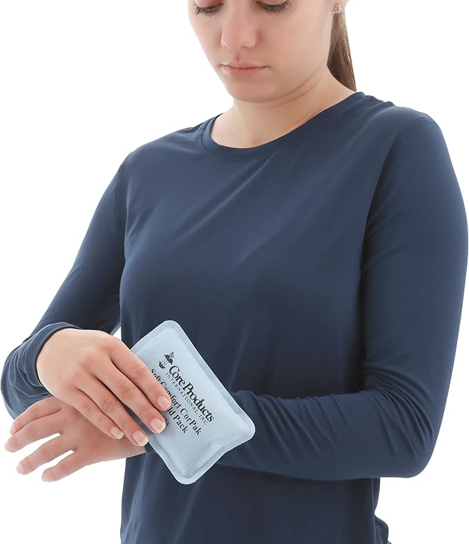 Core Products Soft Comfort CorPak – Reusable Hot & Cold Therapy Pack, Ice Pack for Injuries, No-Frost Compress for Muscle, Back & Joint Pain Relief – 3" x 5", Made in USA-StrideForce Fitness