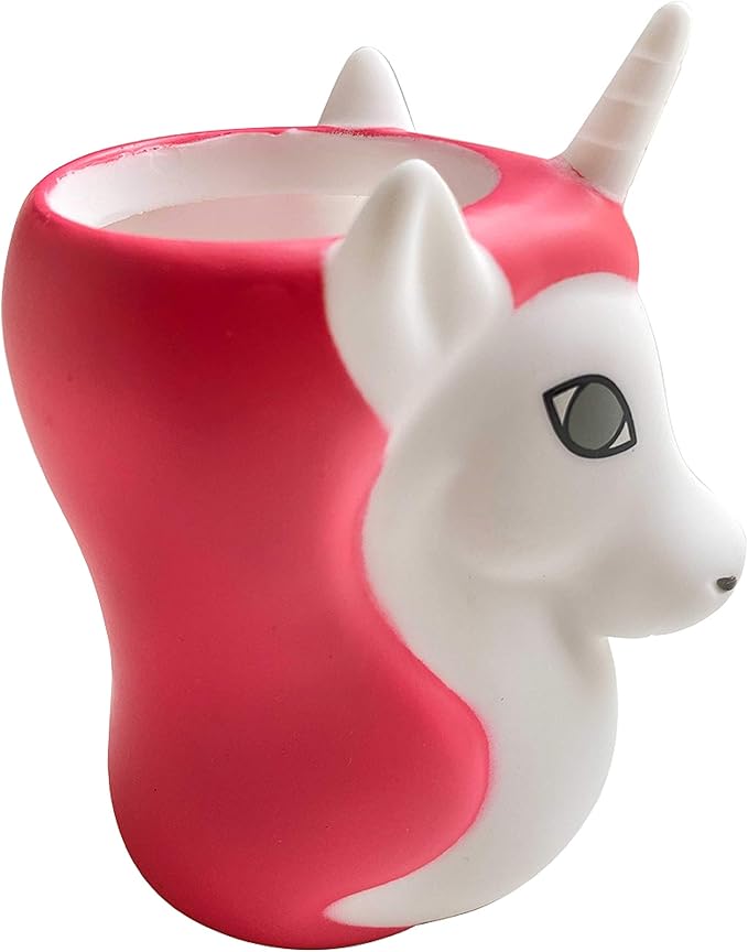 Kids Toothbrush Holder Toothbrush Organizer – Durable Silicone Animal Tooth Brush Holder – Easy to Clean Toothbrush and Toothpaste Holder – Toothbrush Holders for Bathrooms by Lily’s Home [Unicorn]