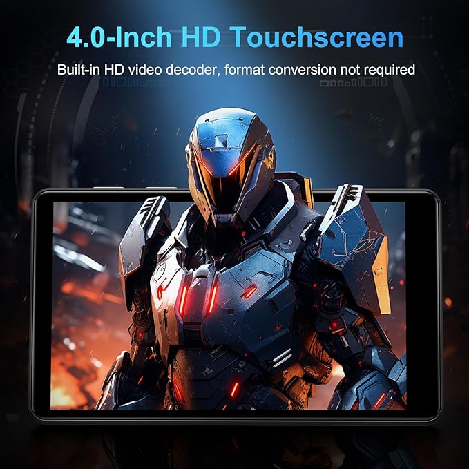 80GB MP3 Player with Bluetooth and WiFi, SWOFY M503Pro Mp3 & Mp4 Music Player with Spotify, Amazon Music, Audible, Browser, 4.0" Touch Screen Android Player with Speaker, FM Radio, Up to 512GB Black-StrideForce Fitness