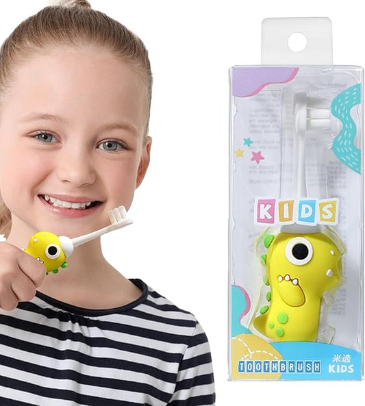 Dinosaur Kids Toothbrush – Todler Sized Brush Head, Soft Bristles Training Toothbrush, Fun Dinosaur Design | Orall Care for Children Boys and Girls, Gentle Cleaning for Daily Brushing Routine
