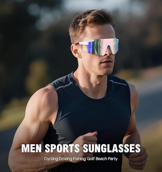 MALIDAK Sports Sunglasses for Mens Women Youth Baseball Sunglasses UV400 Protection Men Cycling Glasses-StrideForce Fitness