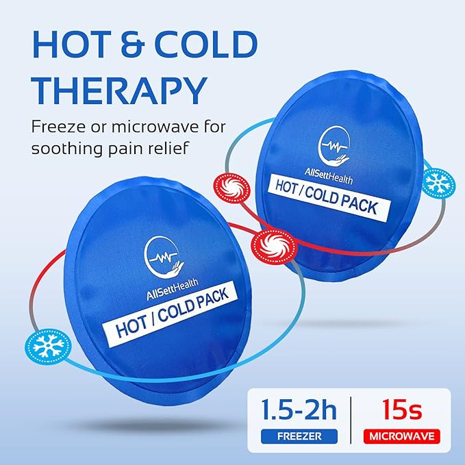 Reusable Round Hot and Cold Gel Ice Packs for Injuries | Cold Compress, Ice Pack, Cold Pack, Gel ice Pack, Cold Packs for Injuries | 5 Pack-StrideForce Fitness