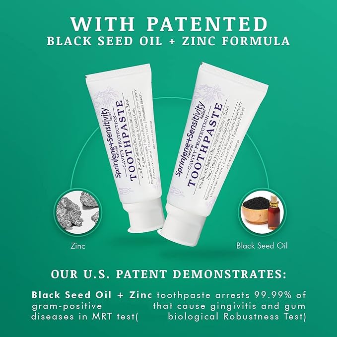 SprinJene Natural Sensitivity Relief Toothpaste with Fluoride – 2 Pack