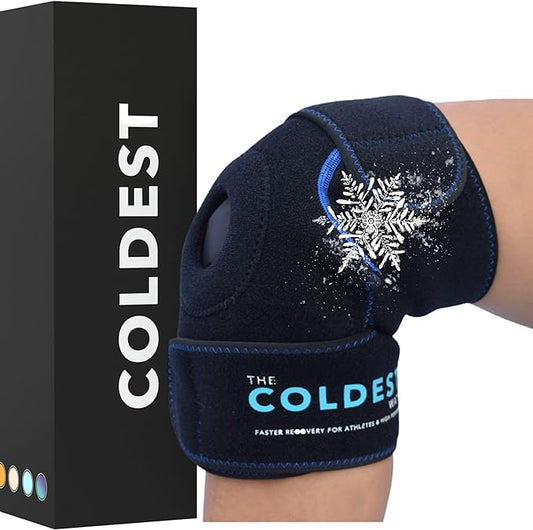 The Coldest Knee Ice Pack Wrap, Hot and Cold Therapy - Reusable Compression Best for Meniscus Tear, Injury Recovery, Bursitis Pain Recovery, Sprains, Swelling and Rheumatoid Arthritis-StrideForce Fitness