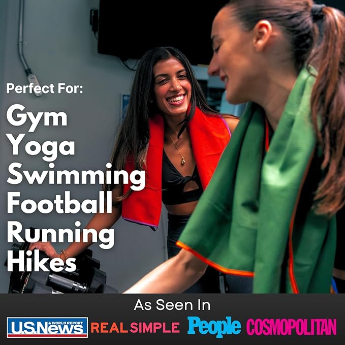 ECCOSOPHY Microfiber Beach Towel – Quick Dry Gym Towel, Highly Absorbent with Ribbed Texture, Lightweight – Ideal for Travel, Pool, Yoga, Fitness & Outdoor Adventures – 71x35 Cherry-StrideForce Fitness