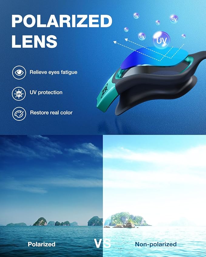 ZIONOR Swim Goggles, G1 MAX Polarized Anti-Fog Swimming Goggles for Men Women-StrideForce Fitness