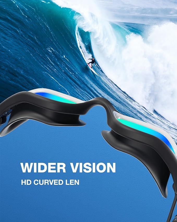 ZIONOR G1 Lite Swim Goggles with Swim Cap Comfortable Anti-fog Swimming Goggles Cap Set for Adult Men Women-StrideForce Fitness