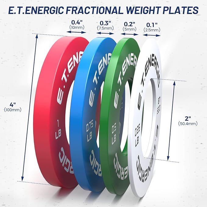 Fractional Weight Plates Set, Odorless Micro Weight Plates for Olympic Barbells for Change Plates Strength Training-StrideForce Fitness