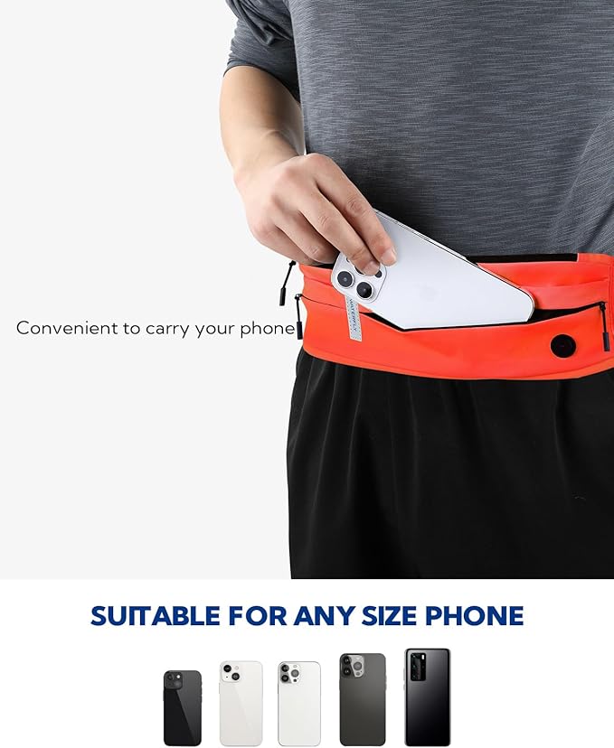WATERFLY Running Belt Fanny Pack: Runner Marathon Jogging Waist Pack Sport Workout Exercise Fitness Phone Holder Belt for Men Women Jogger Slim Waistband-StrideForce Fitness