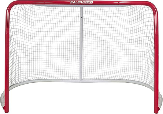 EALER Hockey Goal with Shooting Targets – 6′×4′ Portable Street & Ice Goal, Heavy-Duty 2″ Steel Frame, 11 Target Holes, Tear-Proof Fabric, Official Size, Easy Backyard Assembly-StrideForce Fitness