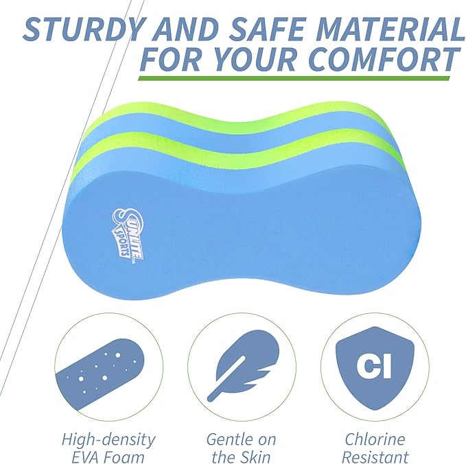 Sunlite Sports EVA 5-Layer Pull Buoy Leg Float - Pool Training Aid, Legs and HIPS Support for Adults, Kids, and Beginners, for Swimming Stroke-StrideForce Fitness