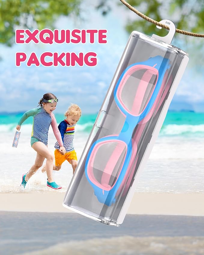 Kids Swim Goggles,Swimming Goggles for Kids 6-14, Anti-Fog UV Protection Pool Glasses for Boys Girls-StrideForce Fitness