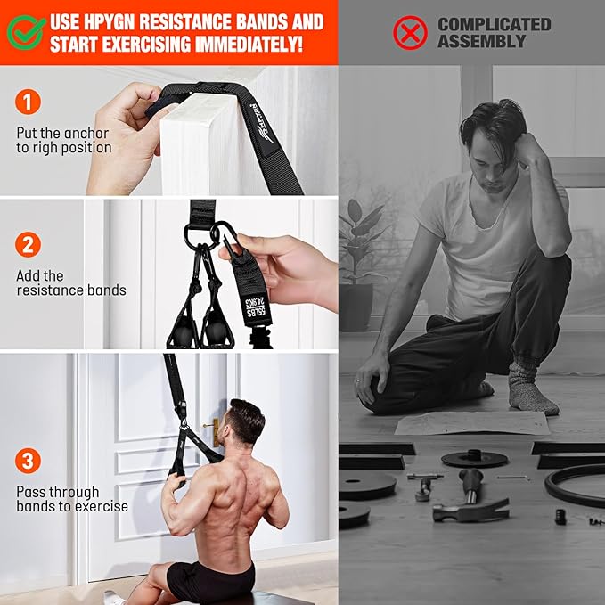 Rowing Resistance Bands, Best Replacement for Rowing Machine, Home Gym Workout Equipment for Arms, Shoulders, Core, Back, Glutes and Legs, Rowing Workout, Cardio, Low-Impact, Portable Home Gym