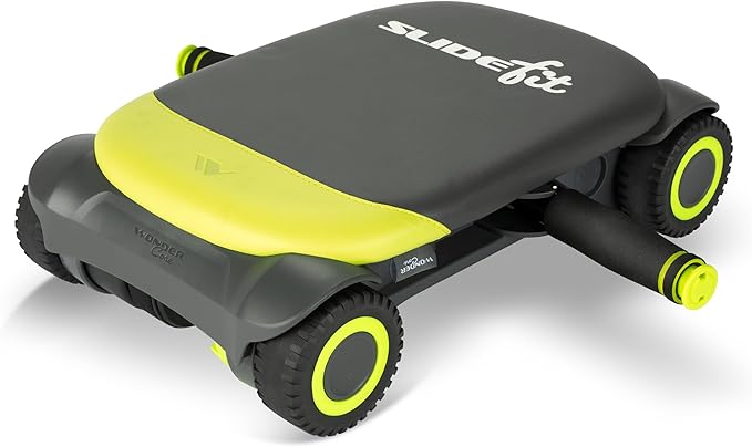 WONDER CORE Slide Fit, Ab Roller Board with 4 Wheels, Automatic Rebound Abdominal Wheel for Core Workout, Ab Exercise Equipment, Abdominal Exerciser, Heroboard Fitness Rolling Board with Knee Pad-StrideForce Fitness