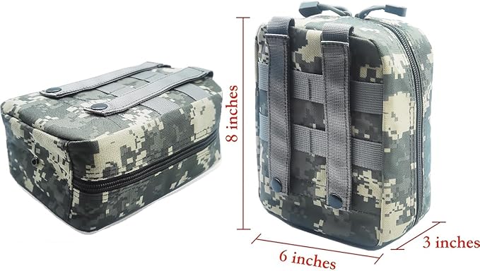 Carlebben EMT MOLLE Ifak Pouch Tactical MOLLE Medical First Aid Kit Utility Pouch ACU Camouflage-StrideForce Fitness