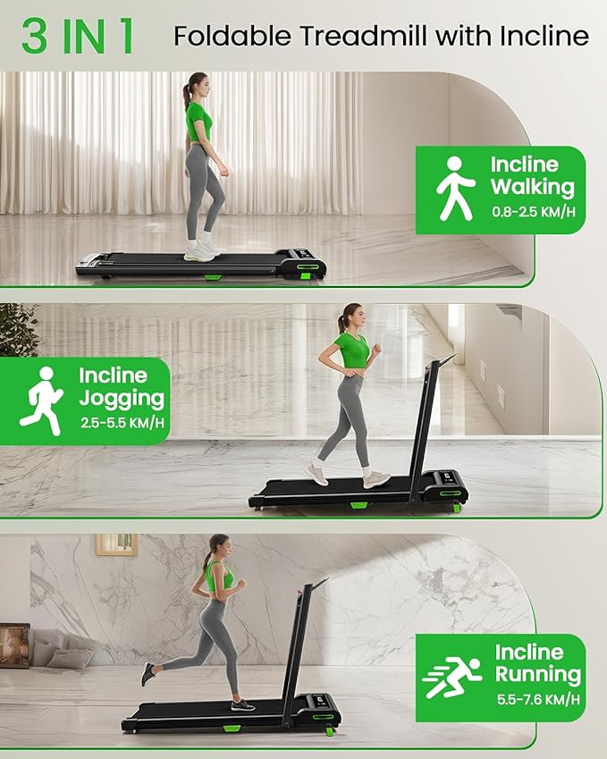 Walking Pad Treadmill, 330lbs Capacity, Compact Walking Pad, 2.5HP Desk Treadmills, 45dB Silent Operation, Foldable Treadmill with Remote Control, for Home Office-StrideForce Fitness