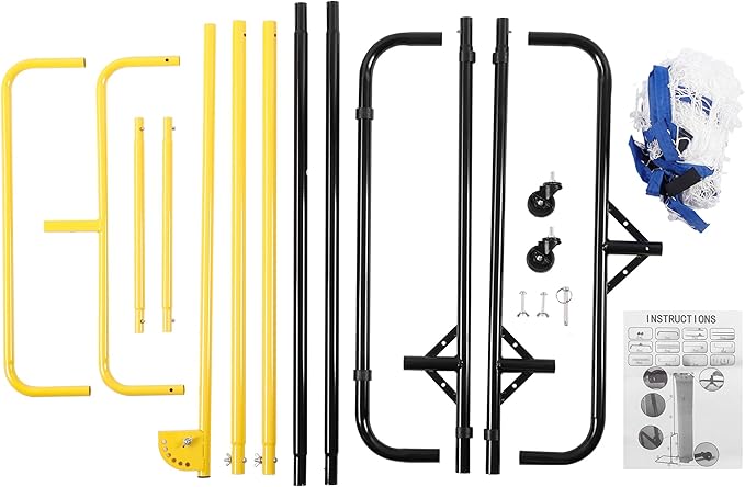 Volleyball Setter Trainer Net with Adjustable Heights & Angles,Setter Training Equipment for Setting,Serving,and Spiking,Movable Target Net for Indoor & Outdoor Practice-StrideForce Fitness