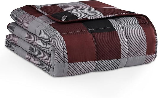 L'AGRATY Weighted Blanket - 48"x72" 20lbs Cooling Breathable Heavy Blanket Microfiber Material with Glass Beads for Adult All-Season Summer Fall Winter Soft Thick Comfort-StrideForce Fitness