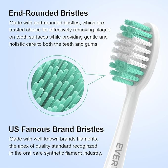 AquaSonic Replacement Toothbrush Heads 10 Pack Everystep Compatible with Black Series Pro, Duo Series Pro, White