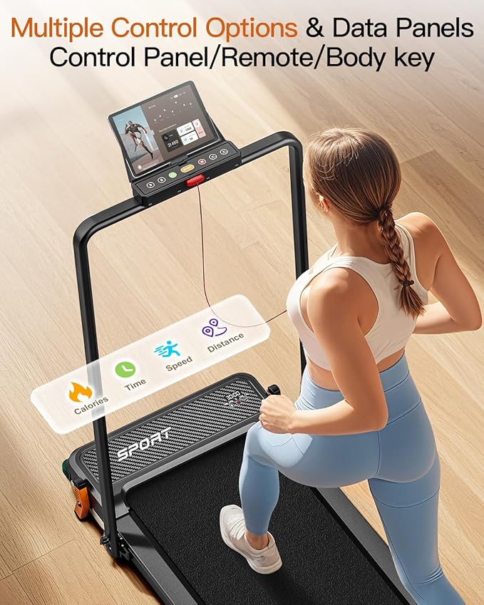 FUNRAY Versatile Walking Pad Treadmill with Incline - Dual-Sided Under Desk Treadmill with Foot Massage,2 in 1 Walking Machine for Home/Office with 330LBS Weight Capacity-StrideForce Fitness