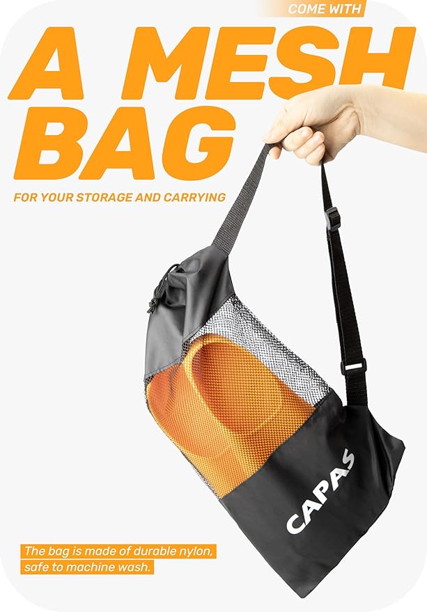 CAPAS Swim Training Fins Comfortable Silicone Lap Swimming Short Blade Floating Flippers with Mesh Bag for Adult Men Women Build Leg Strength-StrideForce Fitness