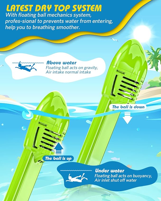 QingSong Kids Snorkel Mask Full Face, Snorkeling Set with Camera Mount, Foldable 180 Degree Panoramic View Snorkeling Gear Anti-Fog Anti-Leak-StrideForce Fitness