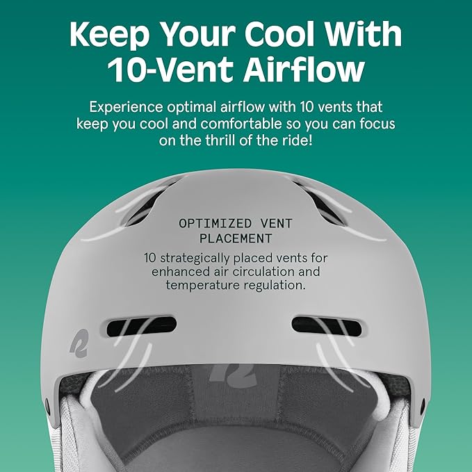 Retrospec Comstock Ski Helmet - Snowboard Helmet for Adults & Youth - Adjustable Fit Snow Helmet with Protective Shell and Breathable Vents for Men, Women, Boys & Girls-StrideForce Fitness