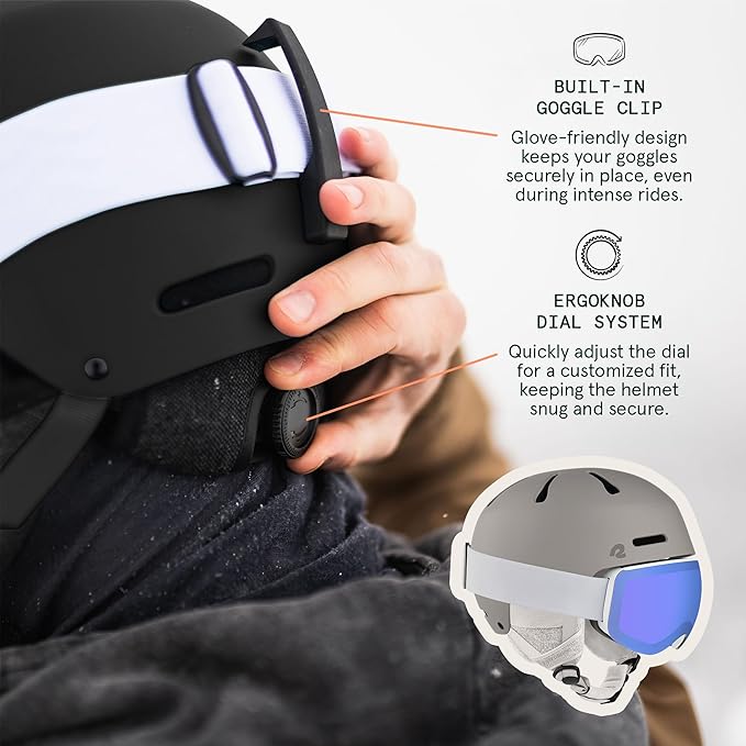 Retrospec Comstock Ski Helmet - Snowboard Helmet for Adults & Youth - Adjustable Fit Snow Helmet with Protective Shell and Breathable Vents for Men, Women, Boys & Girls-StrideForce Fitness