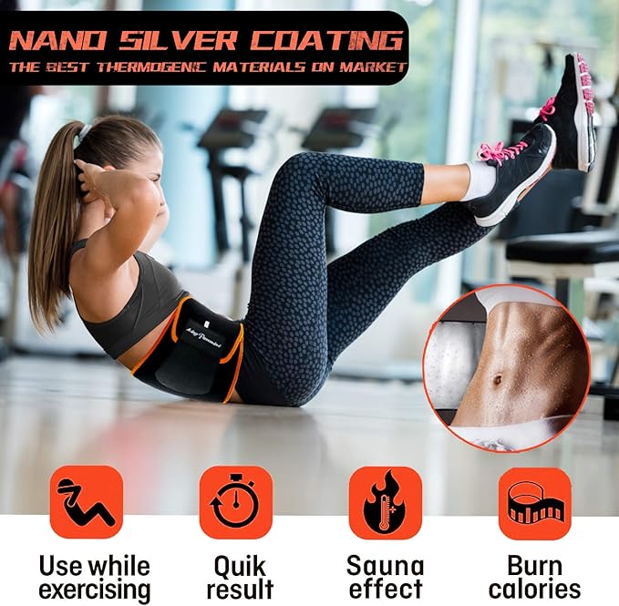 KingPavonini Waist Trimmer for Women & Mens Waist Trainer Sweat Belt Plus Size, Upgraded-StrideForce Fitness