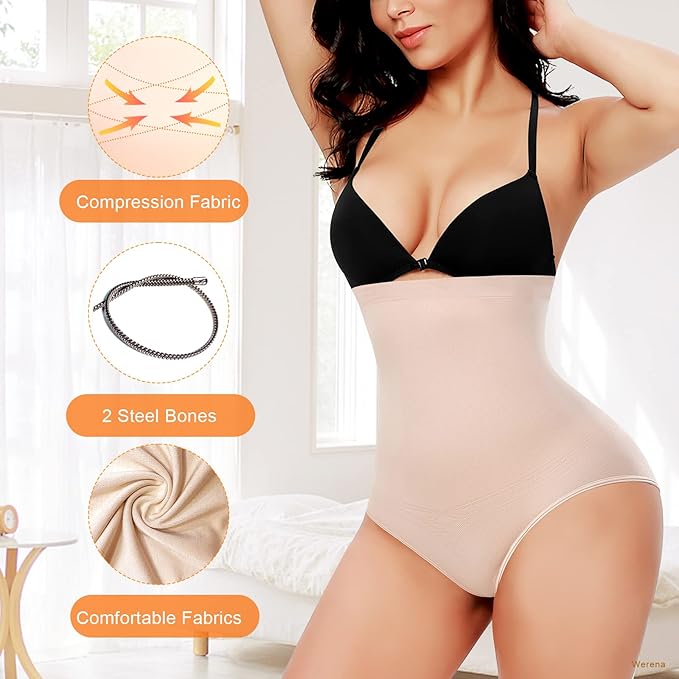 Tummy Control Shapewear Panties for Women High Waisted Body Shaper Slimming Shapewear Underwear Girdle Panty-StrideForce Fitness
