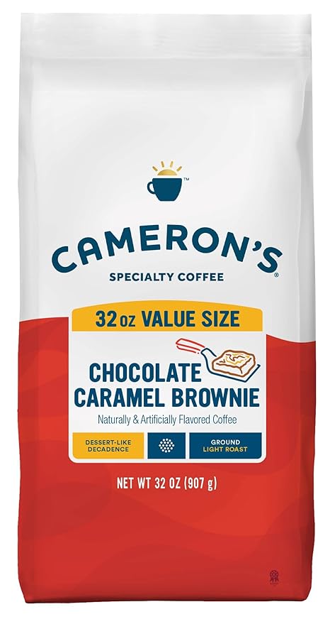 Cameron's Coffee Roasted Ground Coffee Bag, Chocolate Caramel Brownie, 32 Ounce-StrideForce Fitness