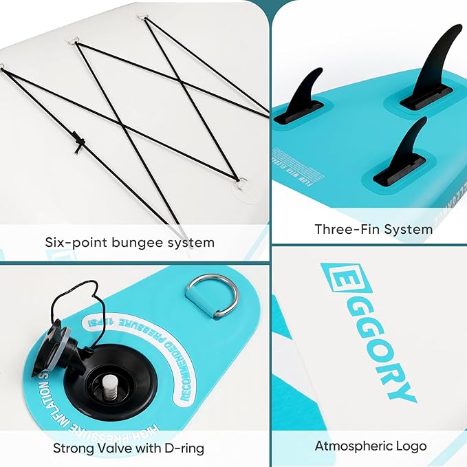 Inflatable Paddle Board,Stand Up Paddle Board Set, Extra Wide SUP Board with Removable Fin, Floating Paddle, Hand Pump, Waterproof Phone Pouch,Traveling Board-StrideForce Fitness