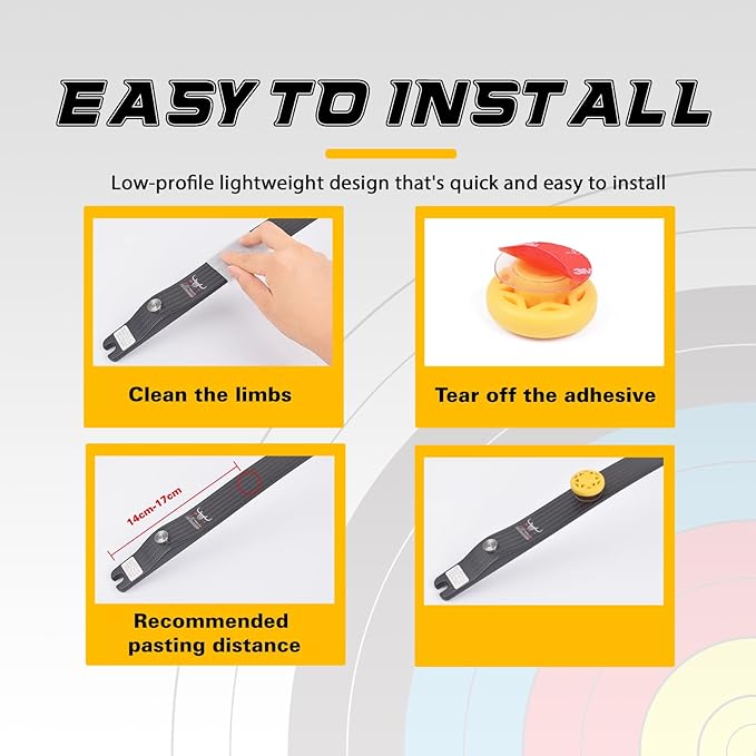 Archery Bow Stabilizer Solid Rubbe Limbs Vibration Damper for Youth Compound Bows, 2-Pack-StrideForce Fitness