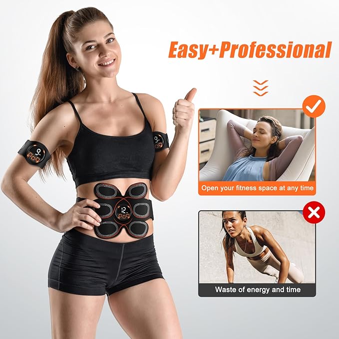 Fitness Belt, Powered Muscle Stimulator for Muscle Conditioning-StrideForce Fitness