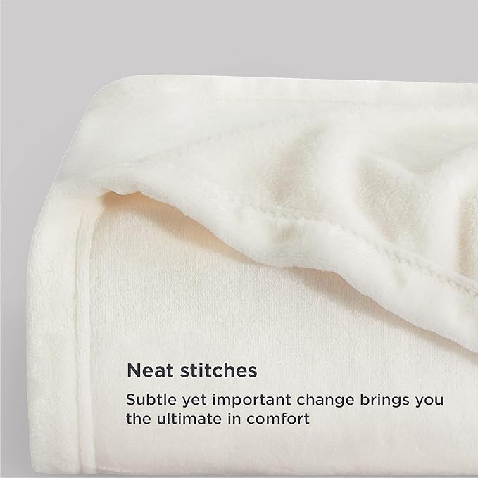 Bedsure Twin XL Fleece Blanket Dorm Bedding - Lightweight Soft Cozy Blankets for Bed, Sofa, Couch, Travel, Camping, Cream, 66"x90"-StrideForce Fitness