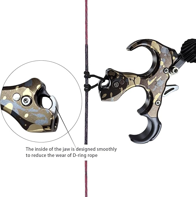 Compound Bow Aid Releaser with Wrist Straps and Adjustment Tool,Archery Release Aids with 3 Thumb Release Adjustable,Aluminum Alloy Aids.for Left and Right Handers.-StrideForce Fitness