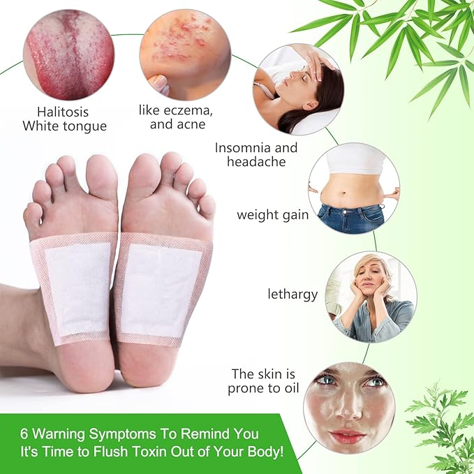 2 in 1 30PCS Foot Pads, Natural Bamboo Vinegar Ginger Powder Foot Pads-StrideForce Fitness