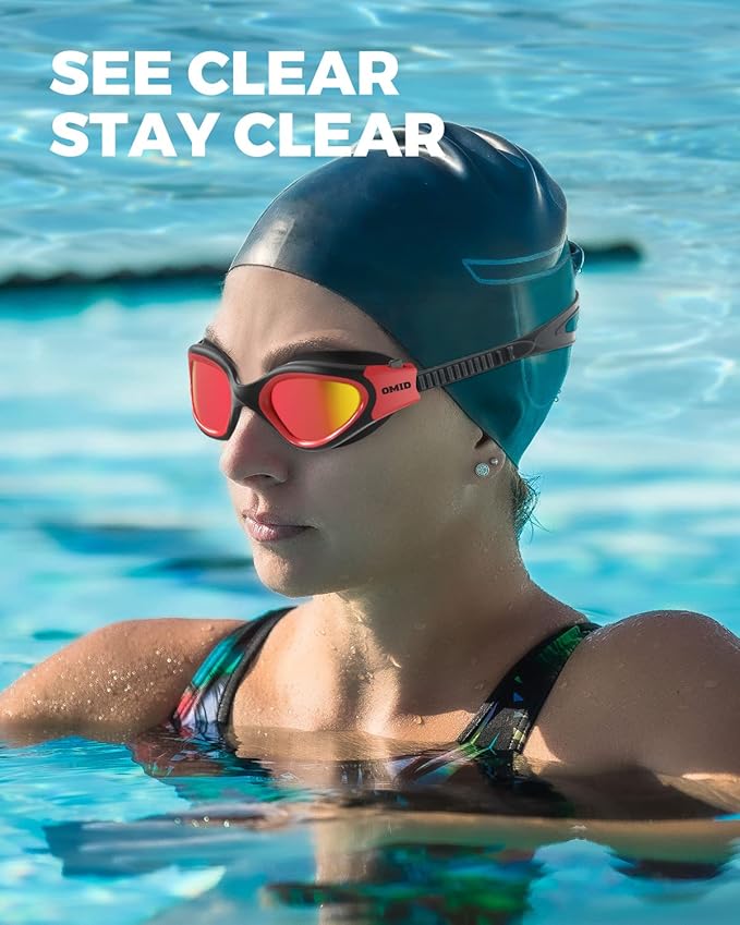 OMID Swim Goggles, P2 Polarized Swimming Goggles for Men Anti-fog Goggles Swimming for Adult Women-StrideForce Fitness