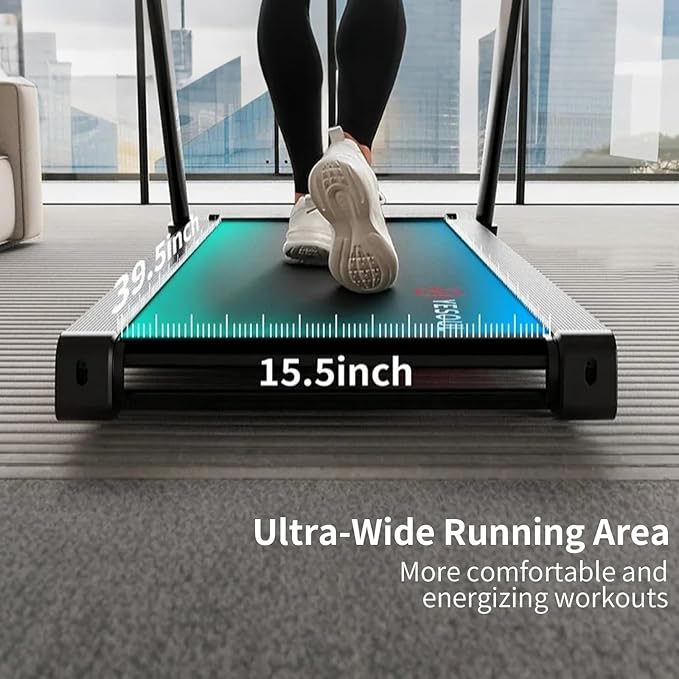 Yesoul Walking Pad Treadmill with 10% Auto Incline, Under Desk Treadmill for Home Walking, Hiking & Running, 300lbs Capacity, Smart App Scenic Routes & Live Classes, Remote & LED Display-StrideForce Fitness