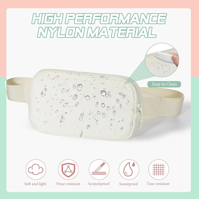 MoKo Fanny Packs for Women Men, Fashion Running Waist Packs, Crossbody Mini Bag Fanny Pack Belt Bag with Adjustable Strap for Running Outdoors Workout Travel Hiking Cycling-StrideForce Fitness