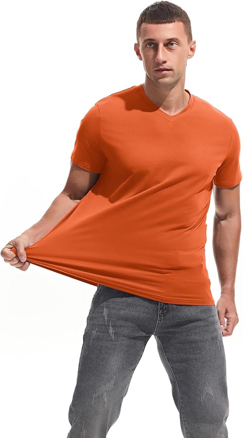 VEIISAR Premium V Neck T Shirts for Men - Modern Fitted Tees Vneck Undershirts-StrideForce Fitness